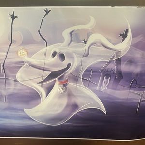 Digital Illustration Paint Art Zero Nightmare before Christmas Wall Poster By M